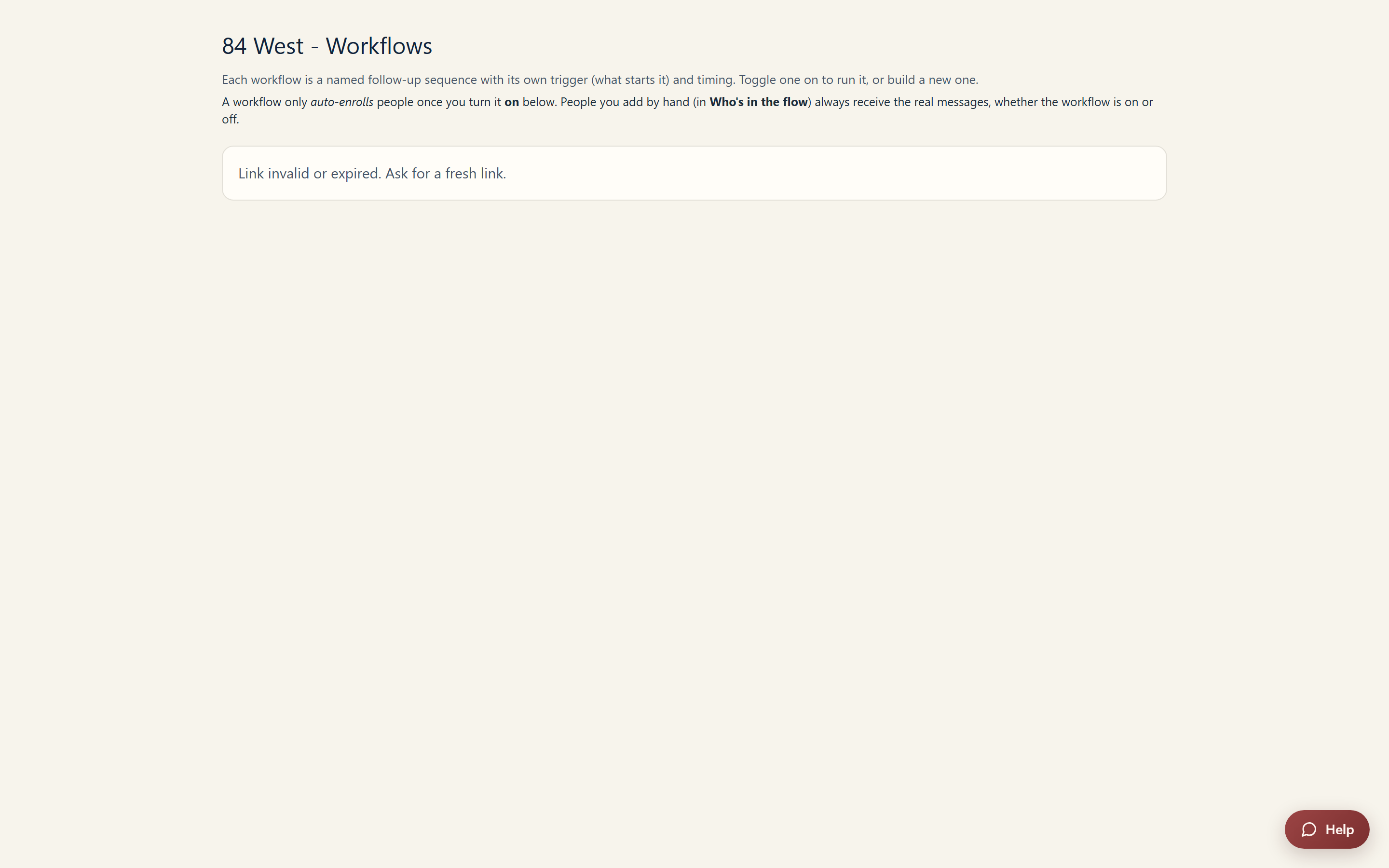 The Cadence workflows page listing workflow rows with their names and triggers