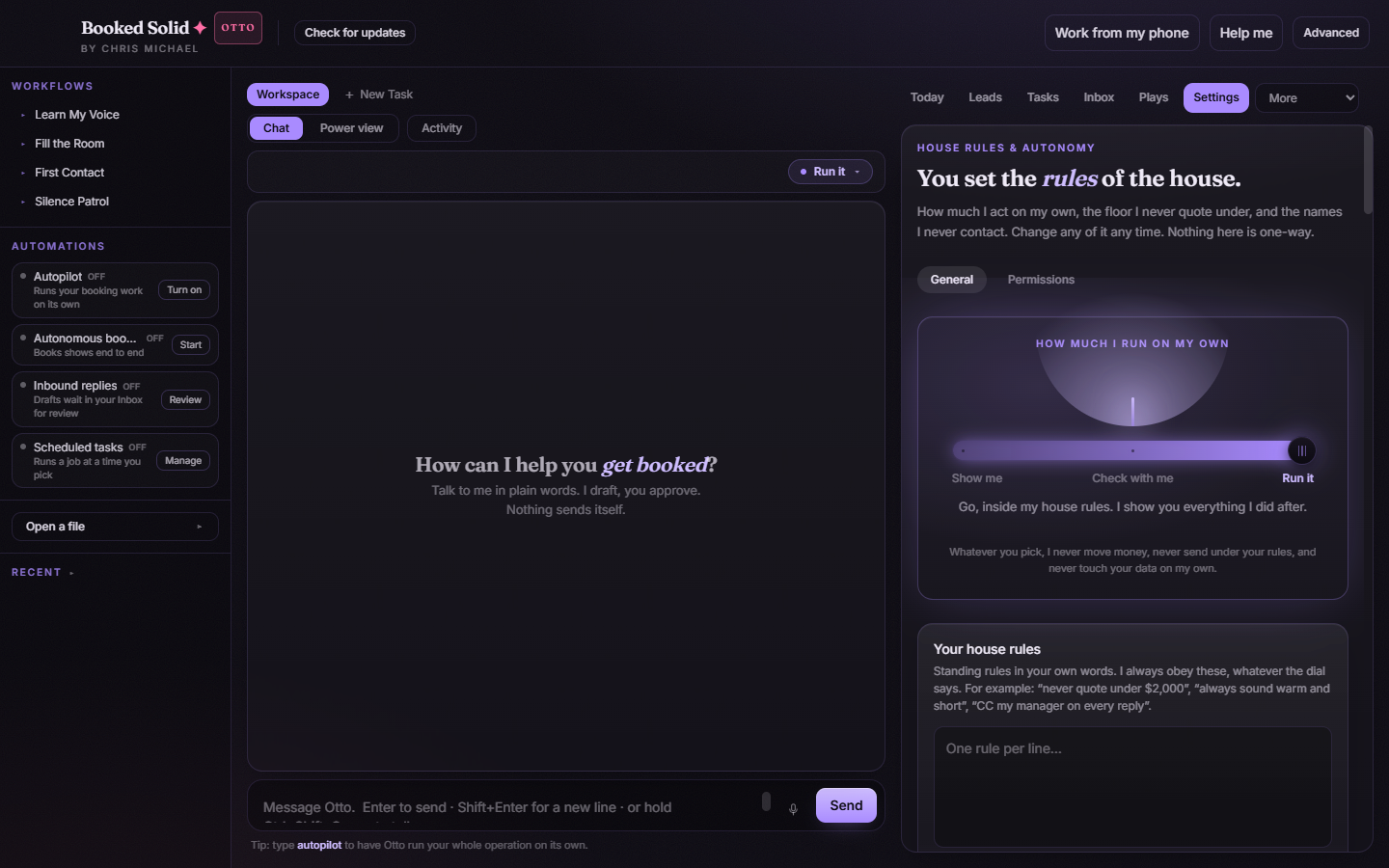 The Brain tab, where per-brand files like offers and senders are proposed and reviewed